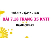 Bài 7.18 trang 35 Toán 7 Tập 2 Kết nối tri thức: Thu gọn và...